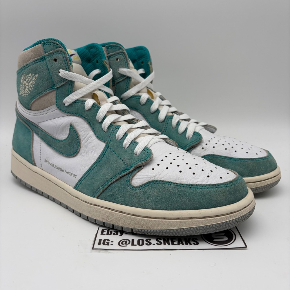 Air Jordan 1 Retro High OG Turbo Green White Grey Mens Size (12555088-311) - Picture 4 of 8